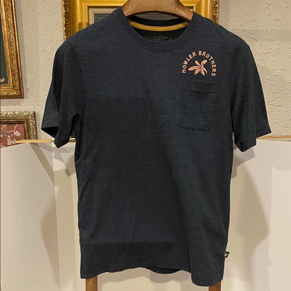 Howler Brothers Charcoal Tee with Logo